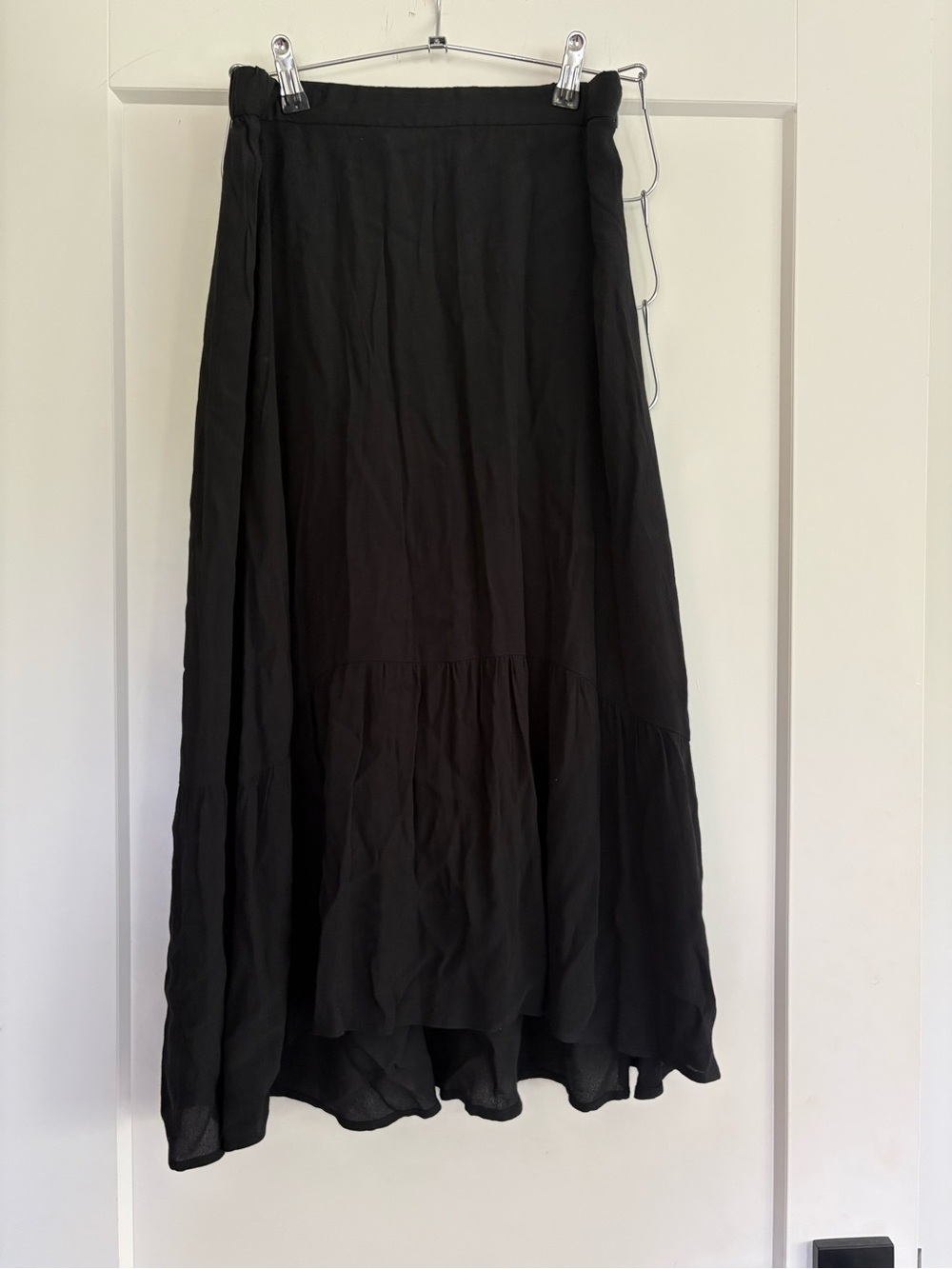 🖤 GAP Black High-Low Midi Skirt — Size Small